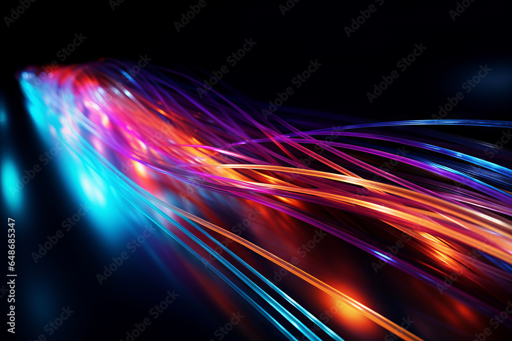A bright abstract image of a light wave