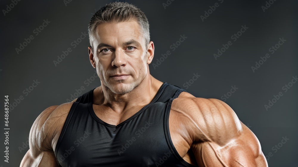 portrait of a man bodybuilder