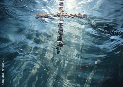 Tablou canvas Cross underwater