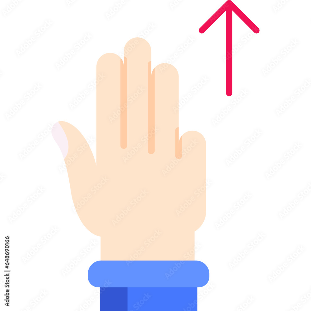 Three Fingers Up Icon Three Fingers Up Icon