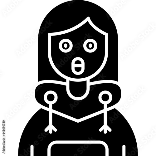 Surprised Teenage Girl Icon