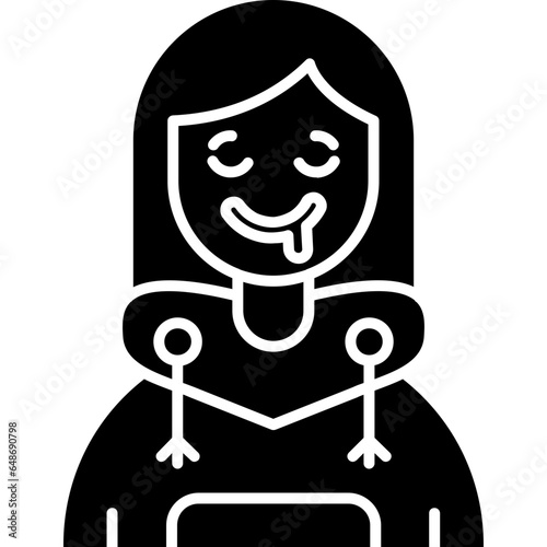 Drooling Teenage Girl Icon