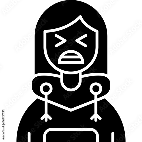 Anguish Teenage Girl Icon