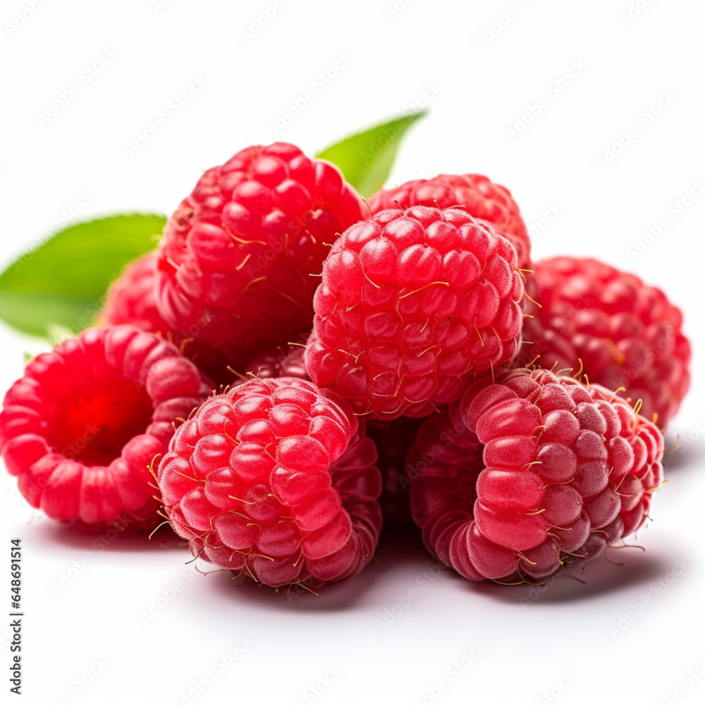 raspberry on white background raspberry on white background