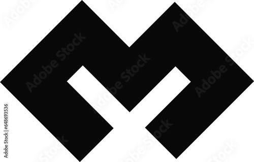 M letter modern logo design