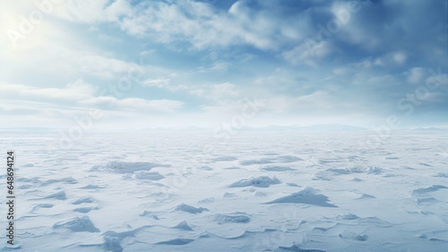 Frozen Tundra Landscape Sky