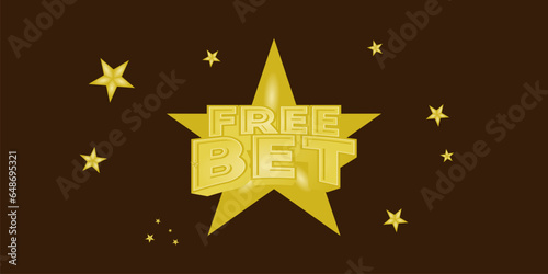 Free Bet Text Effect on Creative Background