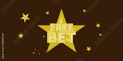 Free Bet Text Effect on Creative Background