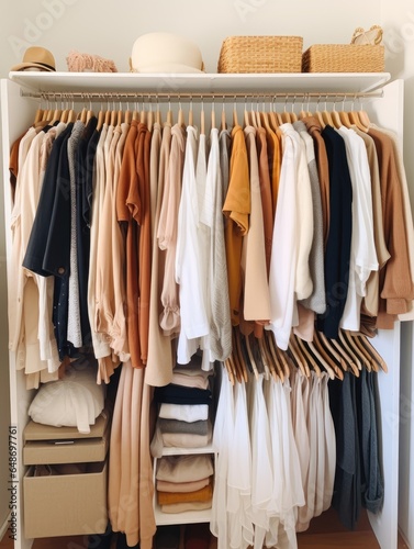big wardrobe with a lot of clothes