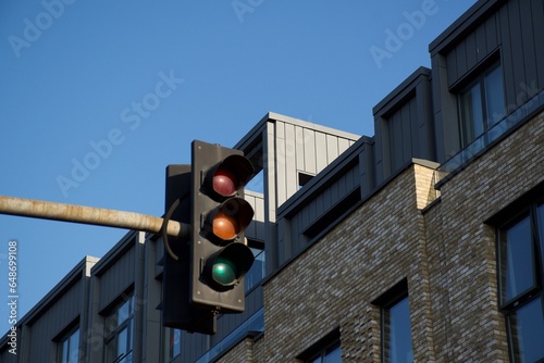 Fototapeta Naklejka Na Ścianę i Meble -  traffic lights over the road
