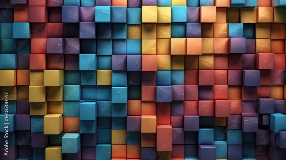 Abstract cubed colorful background