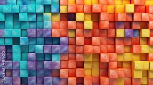 Abstract cubed colorful background