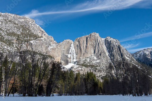 The snow covered wonder land that is Yosemite national park in the depths of winter.