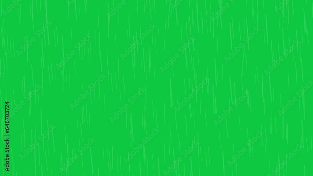 rain in chroma key color suitable for anime fotage or ghrapic resources