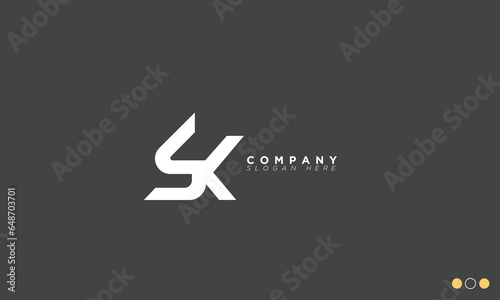 SK Alphabet letters Initials Monogram logo KS, S and K