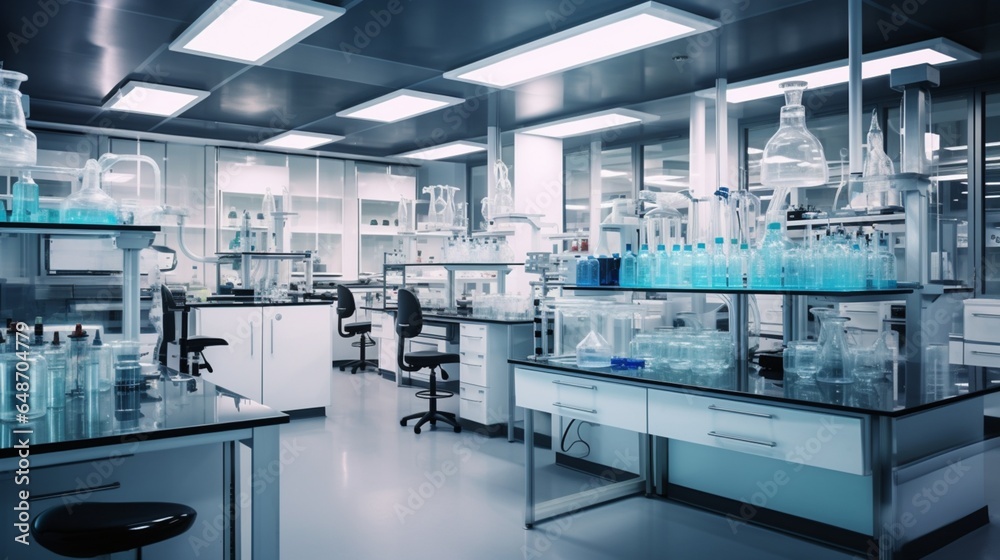 a pharmaceutical quality control lab, emphasizing the importance of