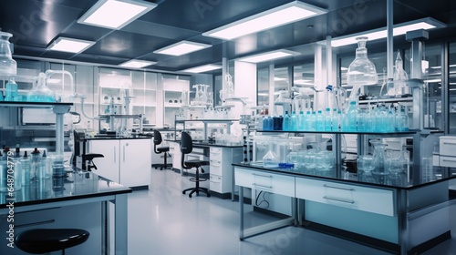 a pharmaceutical quality control lab  emphasizing the importance of rigorous testing in drug production