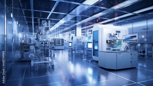 a semiconductor cleanroom, where the most advanced microchips are fabricated with utmost precision © Muhammad