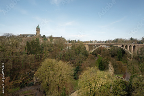 Adolphe Bridge and Luxembourg State Savings Bank Tower - Luxembourg City  Luxembourg