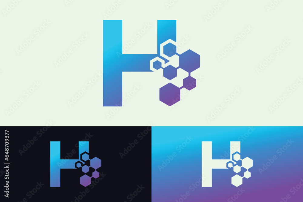 Fototapeta premium letter technologi logo design with modern concept