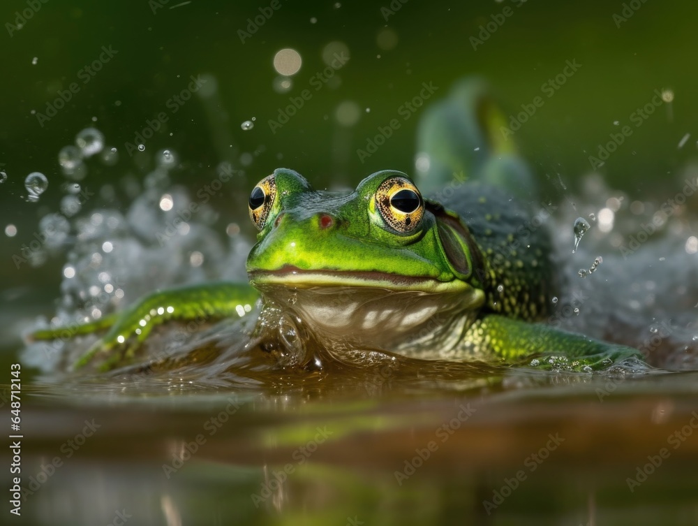 Frog in the water Frog in the water