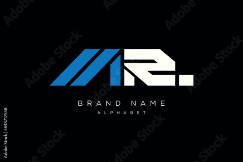 MR logo design vector luxury premium icon