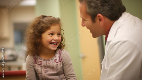 doctor and her daughter, both are laughing and happy 2