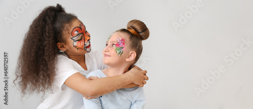 Funny girls with face paint...