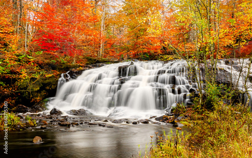 Water falls and water stream in Autumn Scenes 