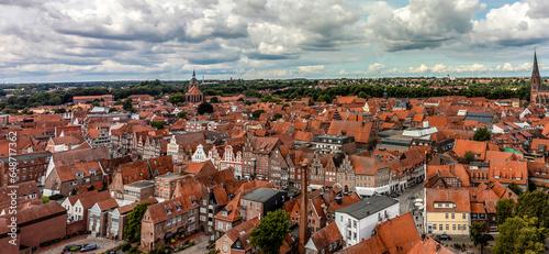 View at luneburg, lower saxony, germany, in summer outdoors