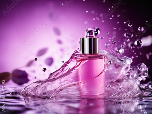 bubbles water drops background for cosmetics advertising. skin care.