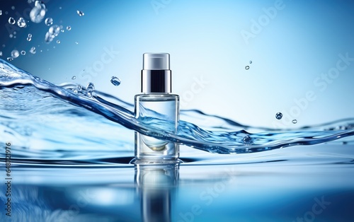 bubbles water drops background for cosmetics advertising. skin care.