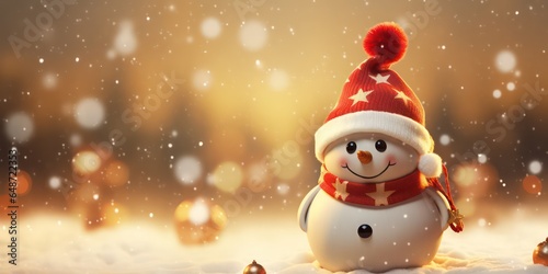  Christmas - cute happy cartoon smile snowman for happy christmas and new year festival wallpaper invitation for advertisement and other usage
