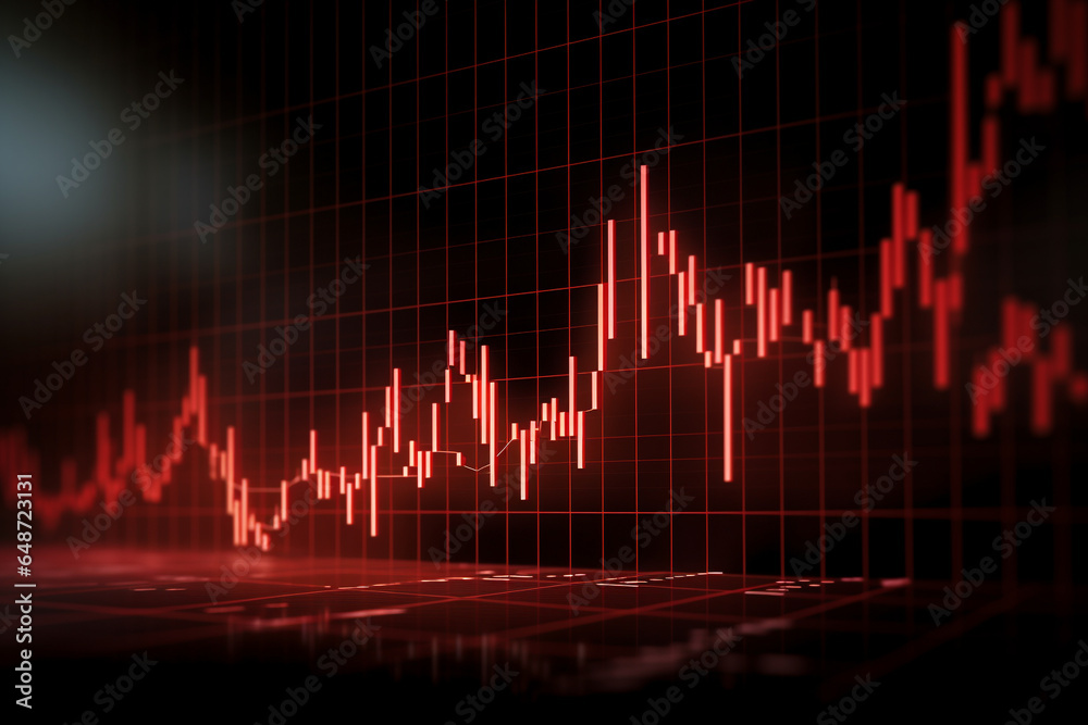 candlestick chart representing the forex market during a crisis period ...