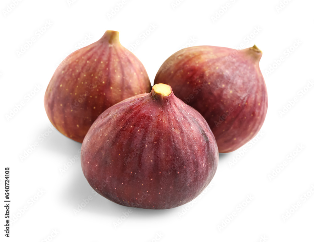 Ripe fresh figs isolated on white background Ripe fresh figs isolated on white background