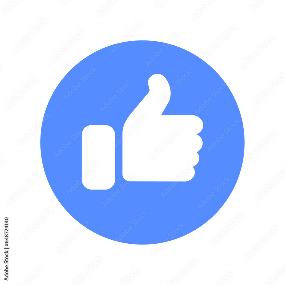 Vector thumbs up circles flat on white Vector thumbs up circles flat on white