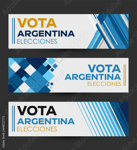 Vota Argentina Elecciones, Vote Argentina Elections spanish text design. photo