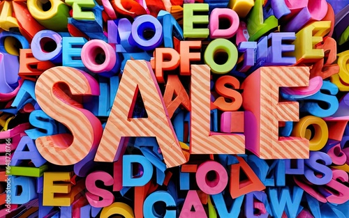 typography text "Sale" with Generative AI.