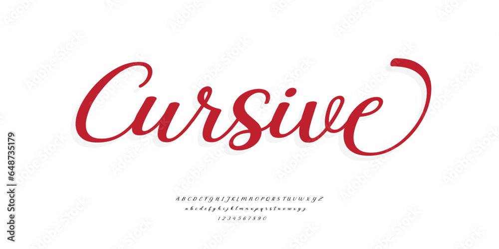 Cursive font Alphabet Typography Typeface, Elegant, flowing script, adds a touch of