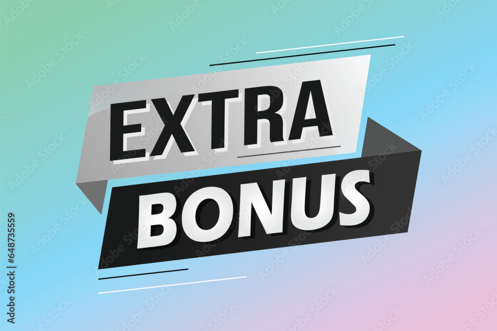extra bonus word concept vector illustration with lines 3d style for social media landing page, template, ui, web, mobile app, poster, banner, flyer, background, gift card, coupon, label, wallpaper extra bonus word concept vector illustration with lines 3d style for social media landing page, template, ui, web, mobile app, poster, banner, flyer, background, gift card, coupon, label, wallpaper