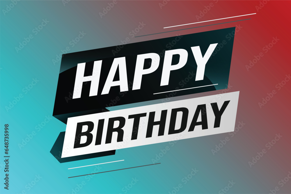 happy birthday word concept vector illustration with lines modern futuristic 3d style for landing page template web mobile app poster banner flyer background gift card coupon label wallpaper
happy birthday word concept vector illustration with lines modern futuristic 3d style for landing page template web mobile app poster banner flyer background gift card coupon label wallpaper