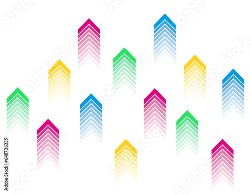 上向きの矢印のアイコン ビジネスイラスト