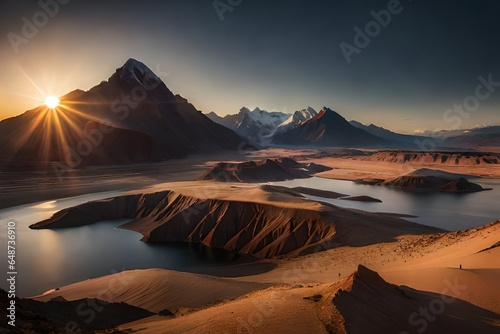 sunrise over the mountains