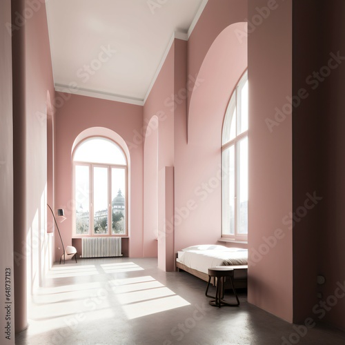 Pink Aesthetic of A Spacious Studio Bathed in Bright Sunlight, Designed by Norm Architects. © Akash