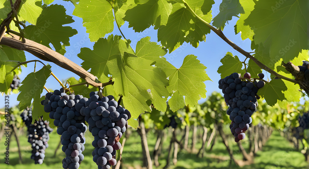Fototapeta premium grapes on vine