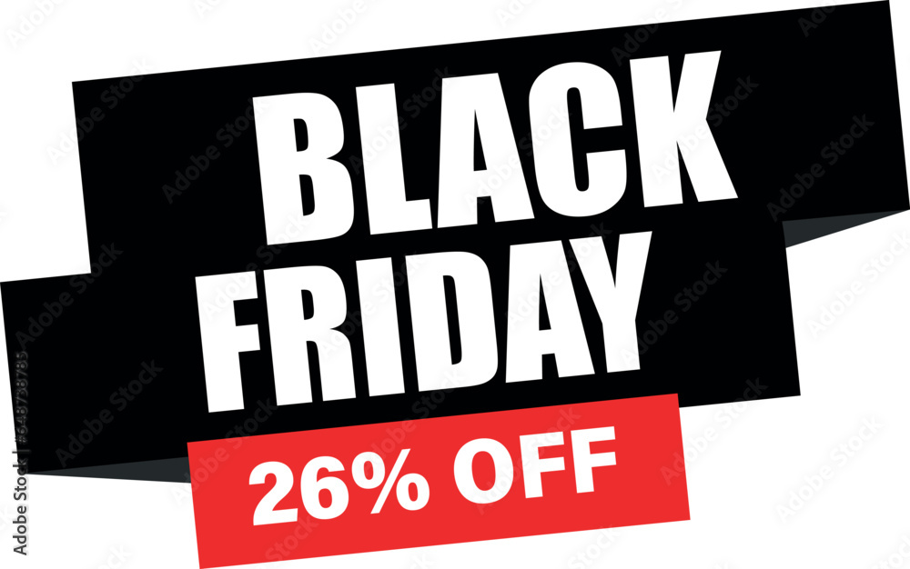 Obraz premium Black Friday discount in colors black and red