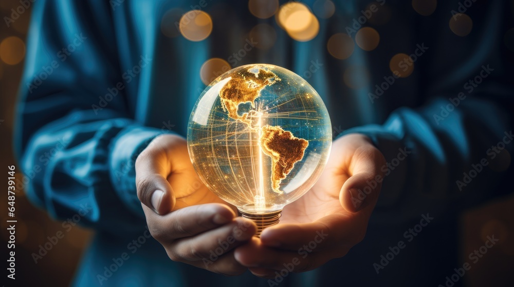 Fototapeta premium Concept of future global communication network, online connection.
