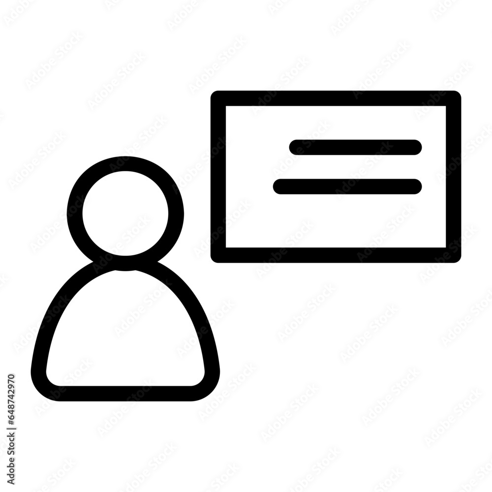 presentation line icon presentation line icon