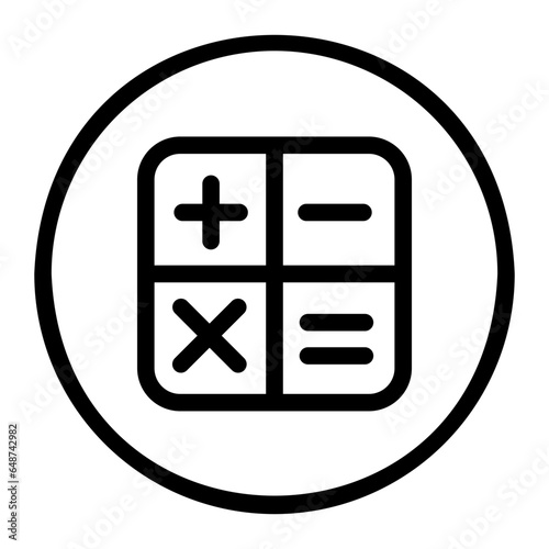 calculator line icon