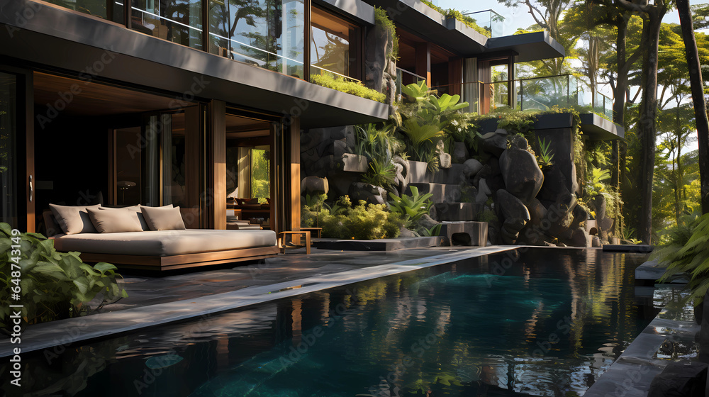 Villa with Natural Stone Swimming Pool